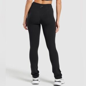 Gymshark Rest Day Boot Cut Cotton Leggings Black Sz Med Gym Yoga Athletic Flare